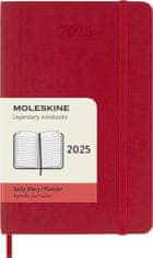 Moleskine Dnevnik 2025 - mehke platnice S, dnevni, rdeč