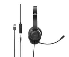 Acer Office Headset, 3,5 mm Jack / USB s kabelskim upravljanjem; zvočniki: 30 mm gonilniki; frekvenčno območje 20 Hz-20 kHz