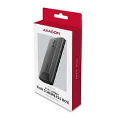 AXAGON EEM2-GTS2, USB-C 10Gb/s - M.2 NVMe & SATA SSD kovinska THIN škatla, brez vijakov