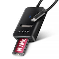 AXAGON ADM2-CM USB-C 10Gb/s - adapter M.2 NVMe in SATA SSD, kabel USB-C 10 cm