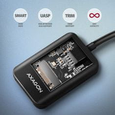 AXAGON ADM2-CM USB-C 10Gb/s - adapter M.2 NVMe in SATA SSD, kabel USB-C 10 cm