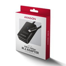 AXAGON ADM2-CM USB-C 10Gb/s - adapter M.2 NVMe in SATA SSD, kabel USB-C 10 cm