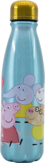 Stor Aluminijasta steklenička za pitje Peppa Pig 600 ml