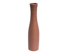 Vaza BOTTLE GROOVE keramika d8x32cm