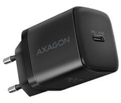 AXAGONov omrežni polnilnik / ACU-PD20 / 1x USB-C / PD3.0 / PPS / QC4+ / AFC / FCP / Apple / 20 W / črn