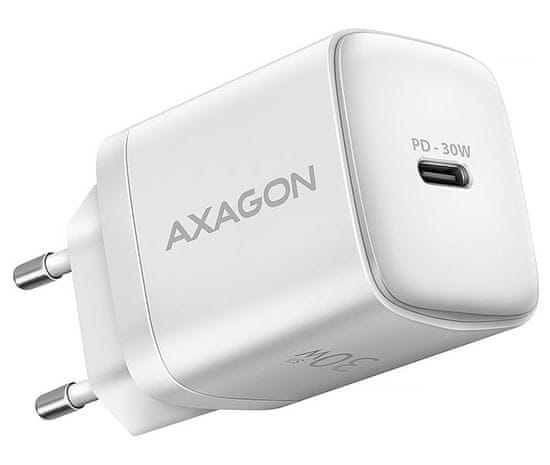 AXAGONov omrežni polnilnik / ACU-PD30W / 1x USB-C / PD3.0 / PPS / QC4+ / SFC / AFC / Apple / 30W / bel