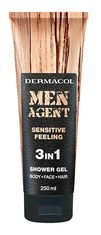 Gel za tuširanje za moške 3v1 Sensitive Feeling Men Agent (gel za tuširanje) 250 ml