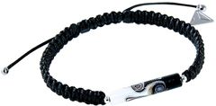 Partnerska zapestnica Shamballa Black & White z edinstvenim biserom Lampglas BSHX11