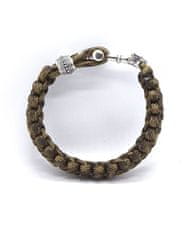 Luksuzna paracord zapestnica Francoski Camo Wolf Cross Silver