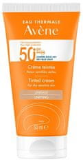 Obarvana krema za sončenje za suho in občutljivo kožo SPF 50+ (obarvana krema) 50 ml