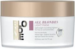 Lahka negovalna maska za tanke in normalne svetle lase All Blondes (Light Mask) 200 ml