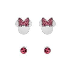 Disney Bleščeč komplet dekliških uhanov Minnie Mouse S600149RPL-B.SL