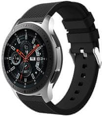 Silikonski trak za Samsung Galaxy Watch - črn 22 mm