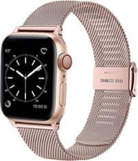 Milanska napetost za Apple Watch - Roza zlata 42/44/45/49 mm