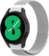 Milanska zaponka z magnetno zaponko za Samsung Galaxy Watch 6/5/4 - srebrna