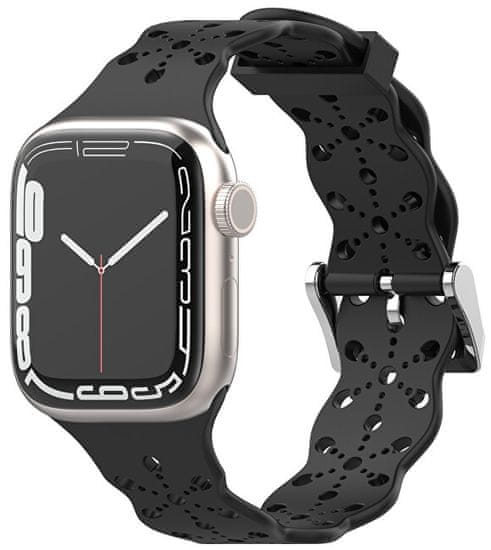 Silikonski trak za Apple Watch 38/40/41 mm - črn