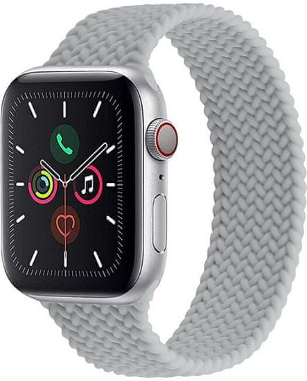 Elastičen silikonski trak za Apple Watch 38/40/41 mm - Siv