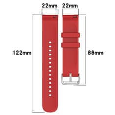 Univerzalni silikonski trak s črno zaponko 22 mm - Temno modra