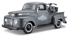 Maisto - Harley-Davidson Custom, 1948 Ford F-1 Pickup + 1:24 1942 WLA Flathead, 1:24