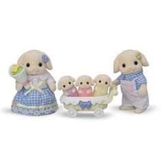 Sylvanian Families Družina Flora kunci s trojčki