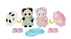 Sylvanian Families Sprehod v dežju Baby Duo