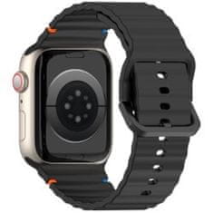 Silikonski trak za Apple Watch 42/44/45/49 mm - črn