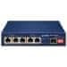 Planet BSP-115HP-5A Hibridno solarno stikalo PoE, 5x 1Gb, 1x SFP, 1x PoE++ 802.3bt, 2x 802.3at, 2x at/passive, -20~65°C