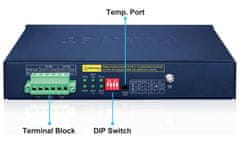 Planet BSP-115PV-15A solarno stikalo PoE+, 5x1Gb, 1x1Gb SFP, 5x PoE+ 802.3at, -20~65°C, IP30, LCD zaslon