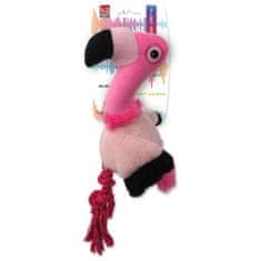 Igrača pes Fantasy Silent Squeak flamingo roza 27cm