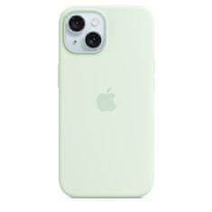 Silikonsko ohišje za iPhone 15+ z državno članico - Soft Mint