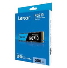 Lexarjev SSD NQ710 PCle Gen4 M.2 NVMe - 500 GB (branje/pisanje: 4400/1700 MB/s)