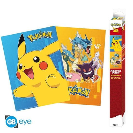 GB eye Pokémon Set plakatov Barvni liki 2 kosa