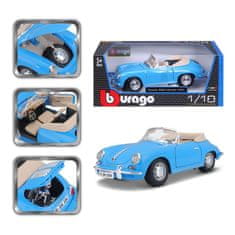 Bburago 1:18 Porsche 356B Cabriolet 1961 Blue