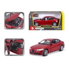 Bburago 1:24 Plus Alfa Romeo Giulia (2016) rdeča kovinska