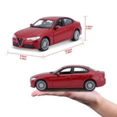 Bburago 1:24 Plus Alfa Romeo Giulia (2016) rdeča kovinska