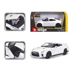 Bburago 1:24 Plus Nissan GT-R kovinska bela