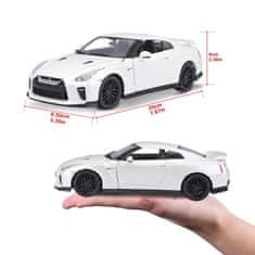 Bburago 1:24 Plus Nissan GT-R kovinska bela