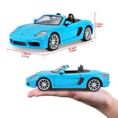 Bburago 1:24 Plus Porsche 718 Boxster Blue