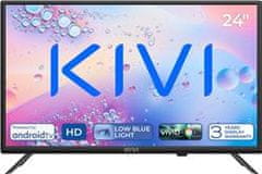 KIVI - 24'', HD, Android TV11, črna, 1366x768, 60 Hz, 2x5W, 17 kWh/1000h, BT5.1, HDMI 3x, USB 2x