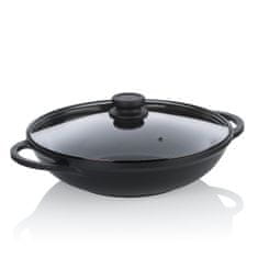 Wok Atura iz litega aluminija črne barve 4 l KL-15174