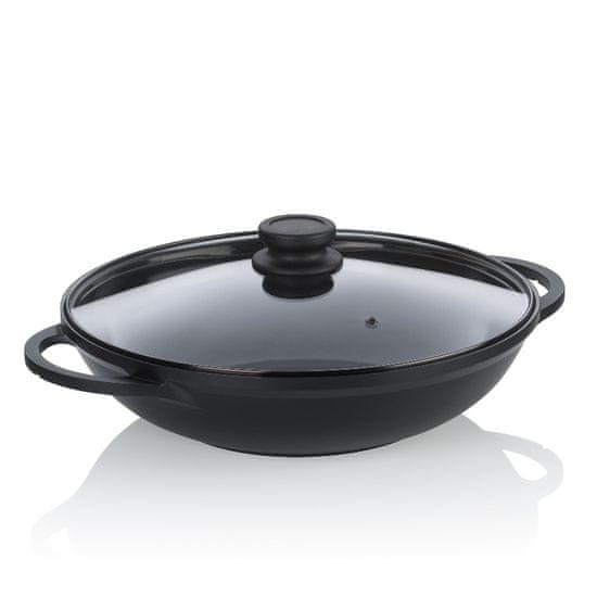 Wok Atura iz litega aluminija črne barve 4 l KL-15174