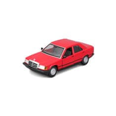 Bburago 1:24 Plus - 1987 Mercedes-Benz 190E - rdeča