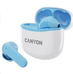 CANYON TWS-5 BT slušalke z mikrofonom, BT V5.3 JL 6983D4, 500mAh+40mAh ohišje do 38 ur, modre