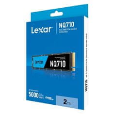 Lexarjev SSD NQ710 PCle Gen4 M.2 NVMe - 2 TB (branje/pisanje: 5000/4000 MB/s)