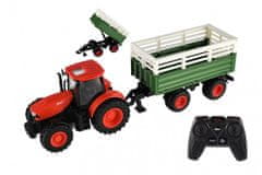 Teddies Zetor RC traktor z vleko iz plastike 42cm 2,4GHz polnilni paket + baterija z zvokom