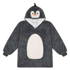 Cozy Noxxiez CH362 Penguin - topla TV odeja s kapuco za najstnike in odrasle