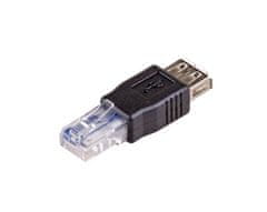 Akyga adapter USB-AM/USB-AM/ABS/črna