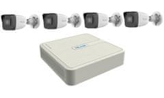 HiLook Powered by HIKVISION/ KIT bullet s pametnim zaznavanjem gibanja/ 1x NVR-104H-D/4P(C)/ 4x IP kamera IPC-B140HA