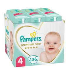 Pampers Premium Care 4 pleničke (136 kosov), 9-14 kg