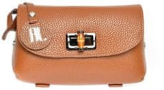 Ženska usnjena crossbody torbica AL1874 Cognac